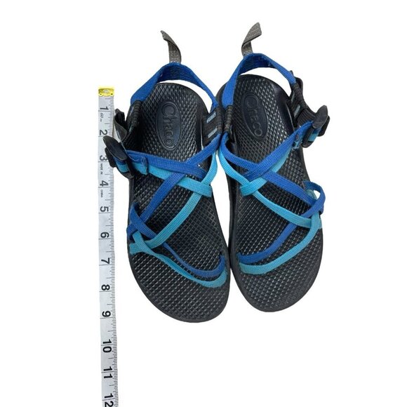Chaco Hiking Sandals ZX2 Vibram Sole Double Strap US Size Kids 3 Blue - Picture 4 of 5
